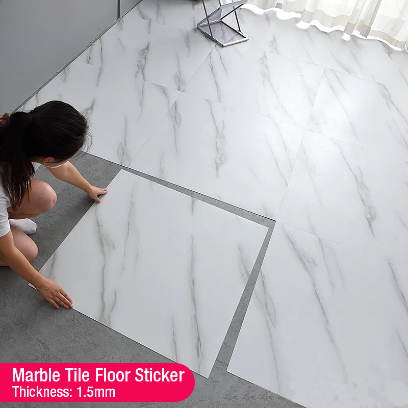 Kitchen Appliances Design - Simulated Thick Marble Tile Floor Sticker