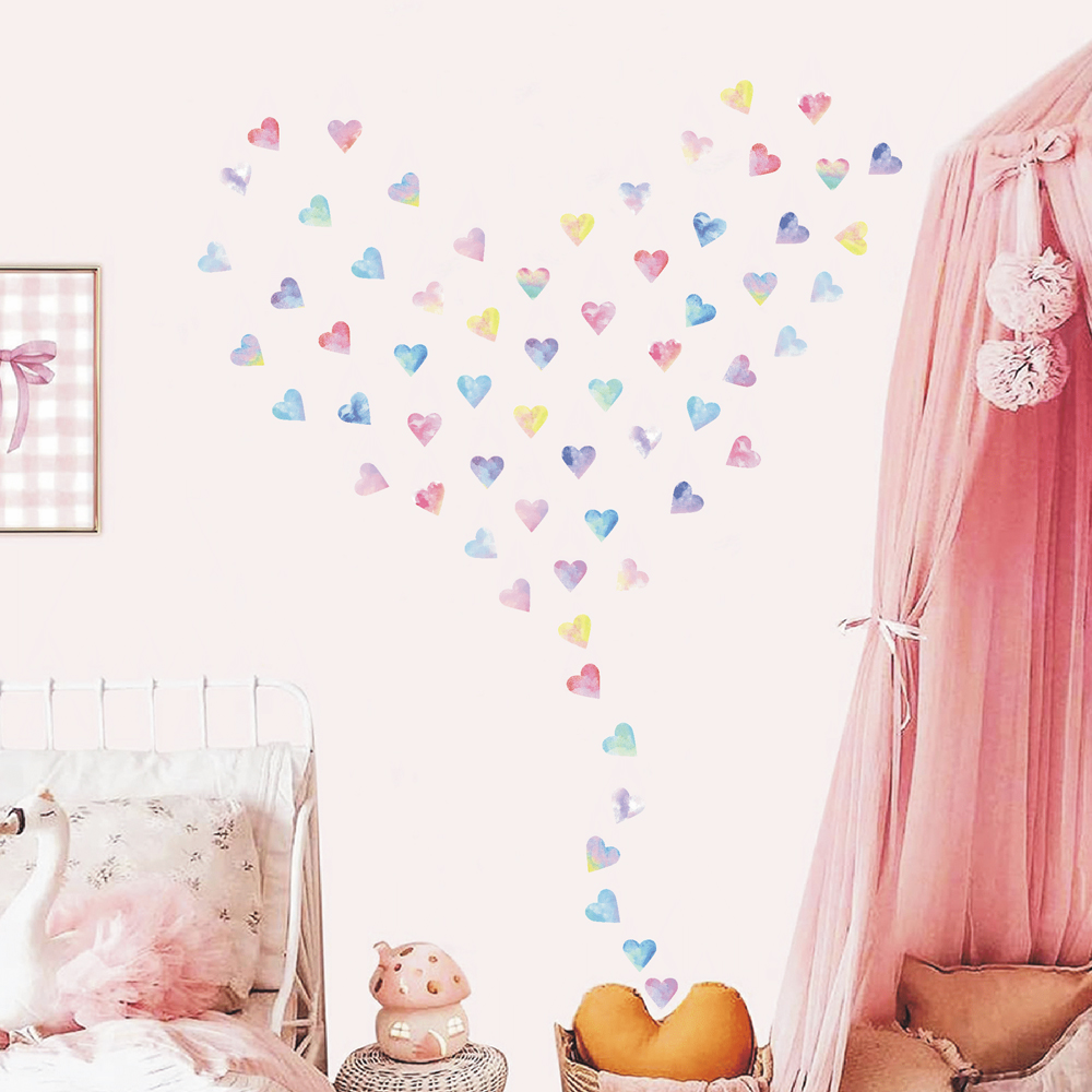 Colorful Hearts Couple Wall St - Kitchen Appliances Design review and price