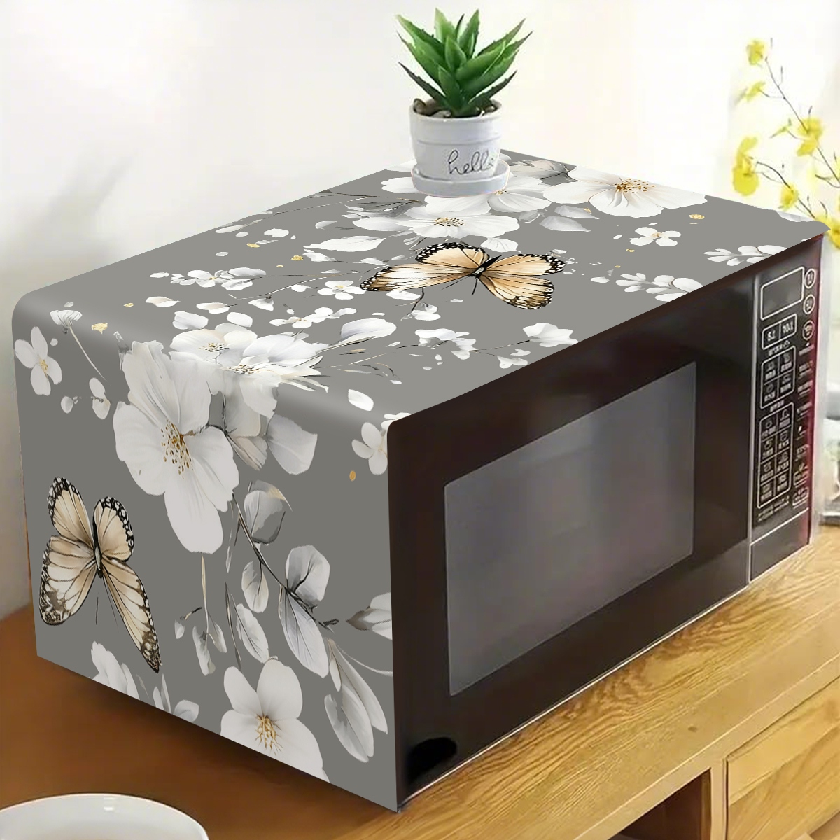 1pc  White Flower Microwave Du - Kitchen Appliances Design review and price